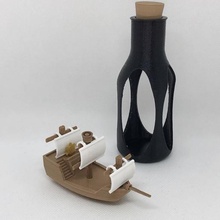 Schiff-Flasche Spiel bauen design - Spielzeug 3d print model - Mito3D