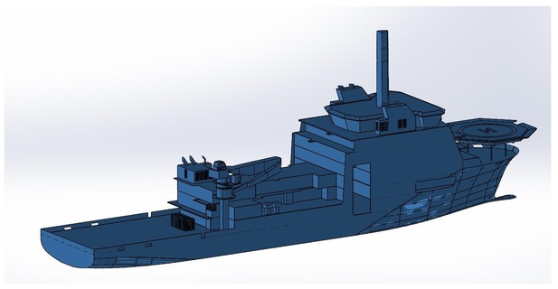 nave crociera modello edificio navale architettura 3d print model - Mito3D
