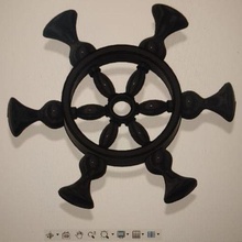ship helm locket jewelry 3ding sea fusion360 black 3d print model - Mito3D