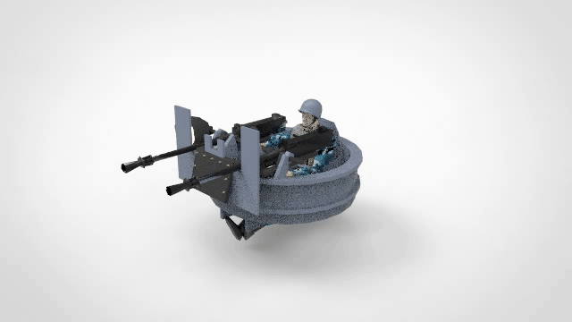 Embarcacion Ametralladora Ejército juego rápido ataque arte patrulla barco fragata corbeta marina Armada exocet torpedo submarino 3D print model - Mito3D