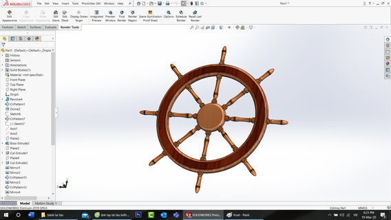 navio direção roda barco 3d print model - Mito3D