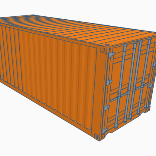 shipping container 3D print model - Mito3D