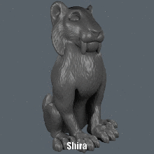 shira easy print no support art supportless sculpture sabertooth movie model ice age cartoon animal 20th century 3d print model - Mito3D