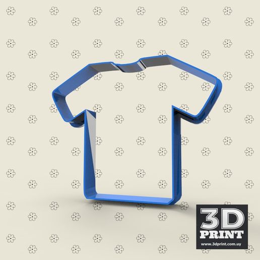 shirt cookie cutter - t-shirt cutting 3D print model - Mito3D