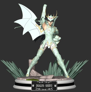 Shiryu Kamui aziz Seiya Ejderha Cavaleiros Zodiaco sürüklemek chevalier du Zodiaque İkki anime 3d print model - Mito3D