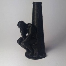 shisha cachimba hookah mouthpiece gadget nozzle bong thinker rodin art 3d print model - Mito3D