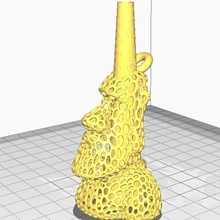 Shisha Moai voronoi Mundstück Gadget Bong 3d print model - Mito3D