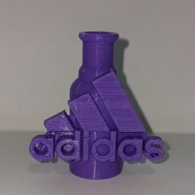chicha bouche adidas logo embouchure bang buse fumée 3d print model - Mito3D