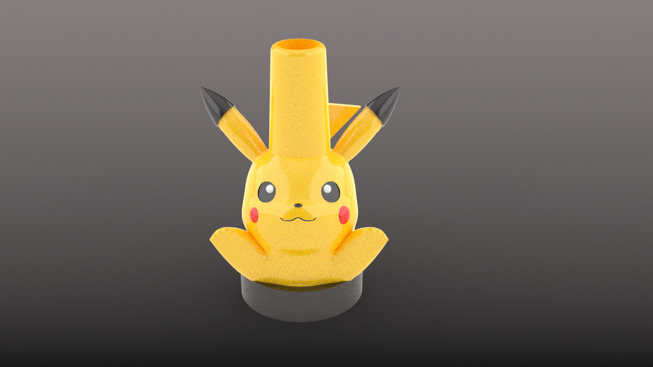 shisha Pikachu 3D print model - Mito3D
