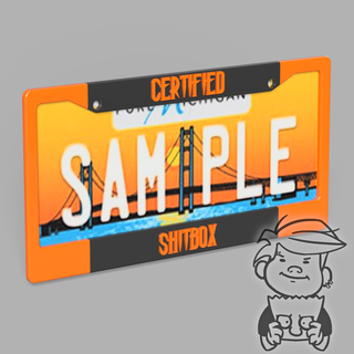 shitbox - license plate cover usa halloween funny naughty 3d print model - Mito3D