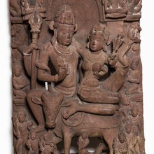 shiva uma boğa nandi kucaklamak 9 yüzyıl sevgi dolu oturmuş sanat 5 7 chicago Hindistan aşk Müzesi heykel tarar kopyaları 3d print model - Mito3D
