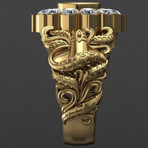 shivji antique gents men ring jewelry gold zbrush cnc jewel jewell jewellery hindu god indian printable 3dprint shiv ganesh laxmiji sarawatiji ganesha ancient rings 3D print model - Mito3D