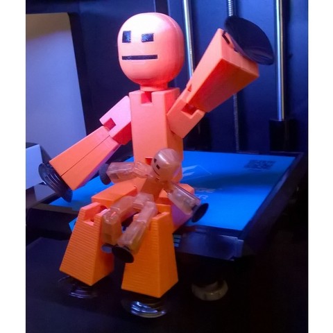 shizbot ultra gran juguete para niños 220 mm de alto juego stikbot el gigante grande los juguetes pegajoso palo la estatuilla figura shiz bot infantil robot stik stickbot 3D print model - Mito3D