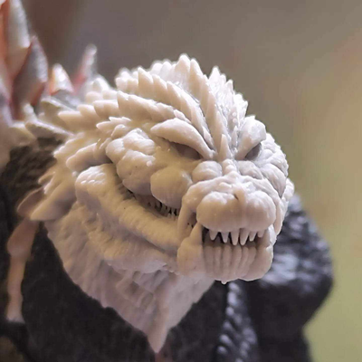 shm godzilla ultima douane tête monstre buste kaiju 3d print model - Mito3D