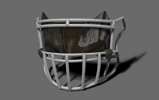shoc visor facemask iii nfl riddell speedflex helmet visor facemask shoc helmet nfl riddell speedflex speed football american cero pus helmet visor  3d print model - Mito3D
