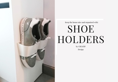 shoe holder shoes shoe holder organizer wall mount hook  3d print model - Mito3D