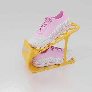chaussure organisateur titulaire soutien gadget grille boîte cabinet 3d print model - Mito3D