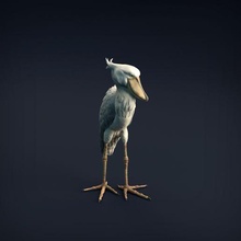 shoebill art animal bird predator wildlife sculpture figure statue miniature africa toy 3d print model - Mito3D