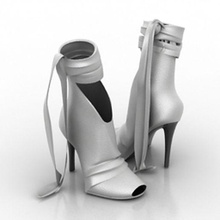Schuhe Mode Absätze high heeled Stiefel Schuhwerk 3d print model - Mito3D