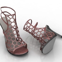 chaussures mode ouvert tordu chaussure haute talons 3d print model - Mito3D