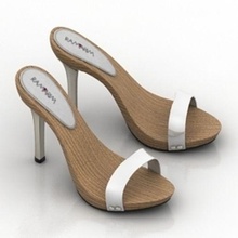 Zapatos Moda abierto toed calzado alto tacones 3d print model - Mito3D
