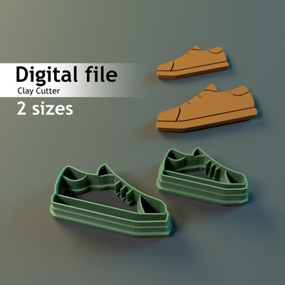 zapatos arcilla cortador polímero galleta galletas barro polimérica cortadores 3d print model - Mito3D