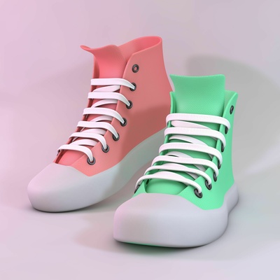 scarpe conversare anatra taylor scarpa chuck calzature piede ginnastica carattere 3d print model - Mito3D