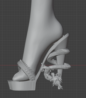 chaussures dragons monstre haute 2 version 3d print model - Mito3D