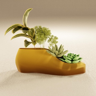 scarpe fioriera single parete scatola vaso contenitore desktop giardino pianta carina regalo idea gratuito freddo creativo veloce organizzatore 3d print model - Mito3D