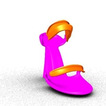 zapatos de goma la banda.la moda 3d print model - Mito3D