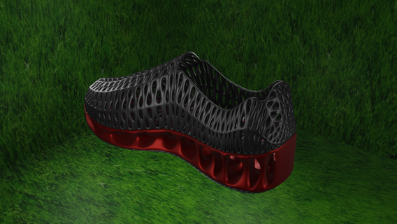 Zapatos volcánico lava Zapatos volcánico lava voronoi deporte Moda tpu impresión verano 3d print model - Mito3D