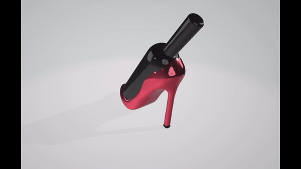 Zapatos mujer apoyo botella vino soporte memes ender 3 zapato puerta divertido cocina red 3D print model - Mito3D