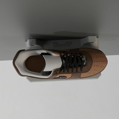 shoesup one shoe wall shelf sneakers shoes fashion 3d print model - Mito3D