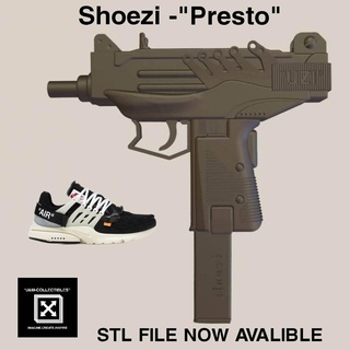 shoeuzi presto inspired replica supreme kaws bape nike uzi gun bearbrick shoeuzi  3d print model - Mito3D