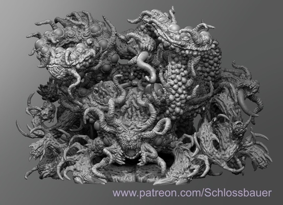 shoggoth cthulhu dnd masmorras dragões lovecraft lovecraftian tampo mesa criaturas arte imaginário legendas personagens 3d print model - Mito3D