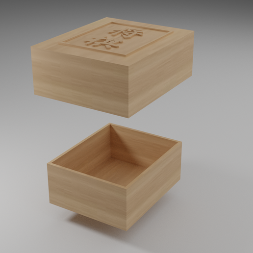 shogi box game koma kanji pieces storage 3D print model - Mito3D