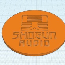 shogun audio logo coaster art segni loghi drum & bass 3d print model - Mito3D