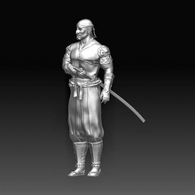 shogun arte carattere stampabile modello statua Armi 3d print model - Mito3D