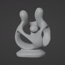 shona family - 3d printable art toy statue sculpture aesthetic architecture antique fossil snail symbol idol gift gifts sculpt rock rcc concrete 3d print model - Mito3D