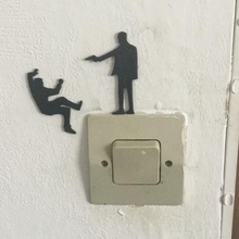 shooting man home light switch crime sketch funny 3d print model - Mito3D