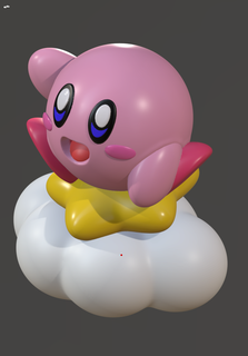 tournage étoile Kirby 3d print model - Mito3D