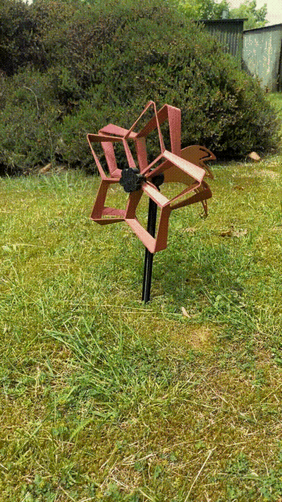 shooting star pinwheel windmill wind wheel garden toys 3d print model - Mito3D
