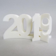 2019 estrella fugaz sólido art año nuevo feliz 3d print model - Mito3D