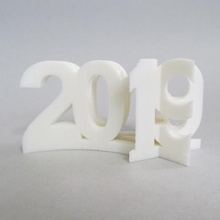 2019 étoile filante art année de nouvelles heureux 3d print model - Mito3D