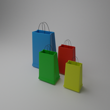 shopping bag fashion bags cartoon poly 3d print model - Mito3D