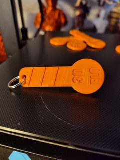 shopping cart chip key useful trailer keychain 3d print model - Mito3D