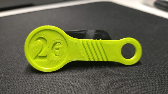Einkaufen Wagen Schlüssel Gadget Halter Unterstützung Euro Europa frei einfach easytoprint drucken Ort printinplace 3d print model - Mito3D