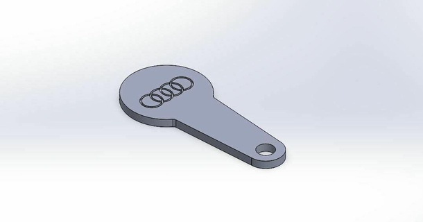 Einkaufen Chip audi Schlüsselbund einkaifschip Logo 3d print model - Mito3D