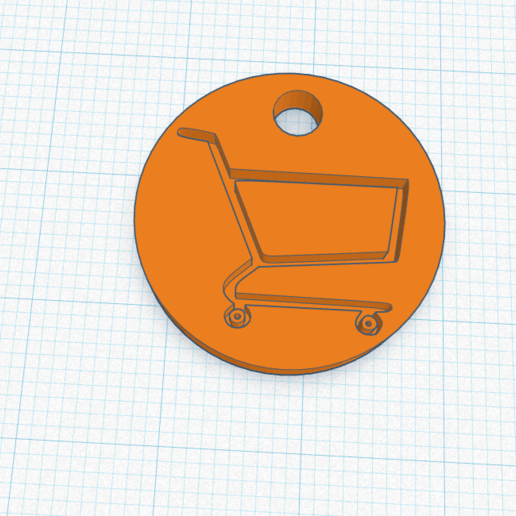 shopping trolley coin tool 3D print model - Mito3D