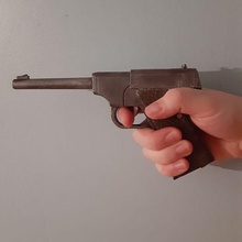 short barreled colt woodsman gun prop handgun jesse pinkman 22 pistol weapon 3d print model - Mito3D